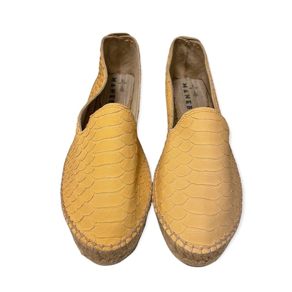 Manebi Women’s Size 38 Yellow Python Espadrilles Shoes - Picture 4 of 7